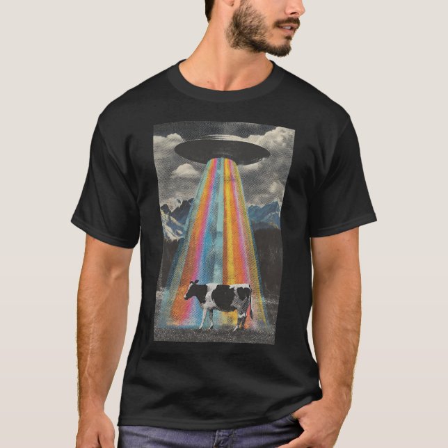 Camiseta A vaca abduzida ao espaço (Frente)