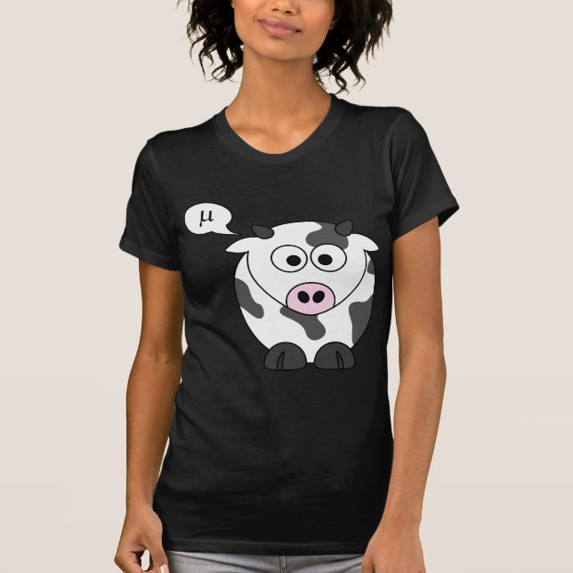 Camiseta A vaca diz o μ (Frente)
