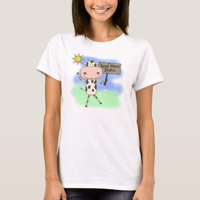 Camiseta A vaca leu mais livros (Frente)