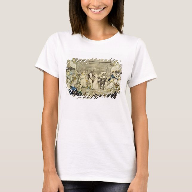 Camiseta A valsa (gravura colorida) (Frente)