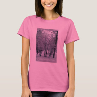 Camiseta A varredura de Ladie da neve