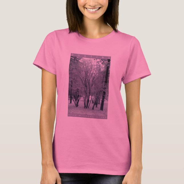 Camiseta A varredura de Ladie da neve (Frente)