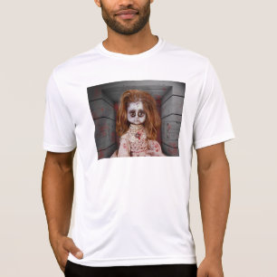Camiseta A velha boneca do SlipperyJoe Feliz sango assustad