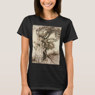 Camiseta A Velha Mulher na Madeira por Arthur Rackham