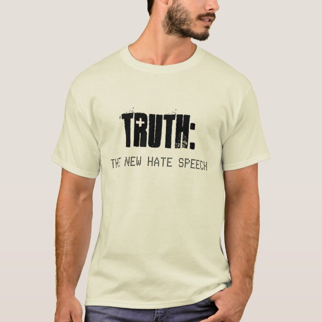 Camiseta A VERDADE É O NOVO DISCURSO DO ÓDIO - O T dos Home (Frente)