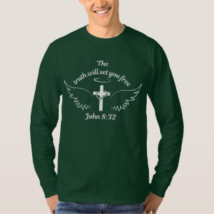 Camiseta A Verdade Libertará John 8:32 Homens