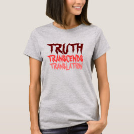 CAMISETA A VERDADE TRANSCENDE O RAGLAN VERMELHO DA CRIANÇA