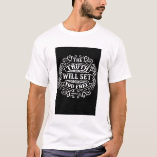 Camiseta A Verdade Vai Lhe Libertar O Teto Gráfico