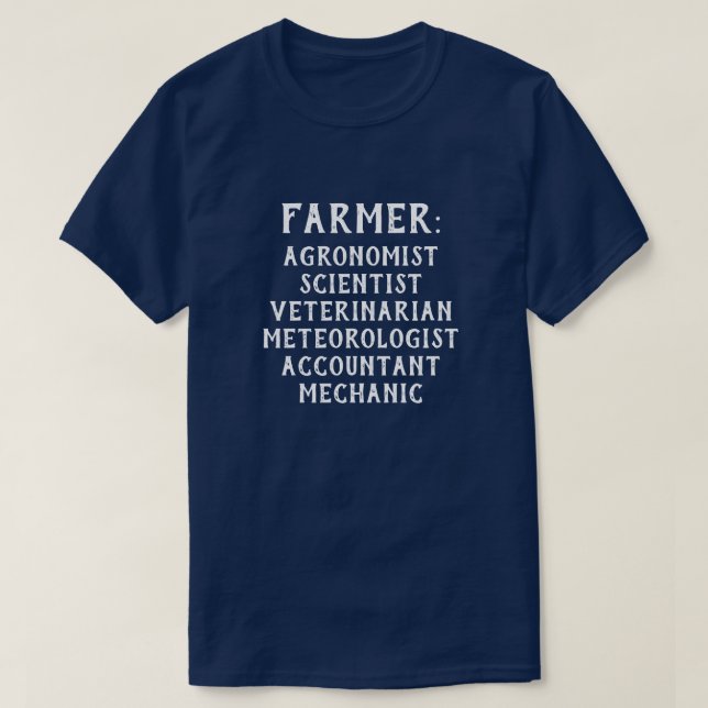 Camiseta A verdadeira definição de T-Shirt do agricultor (Frente do Design)