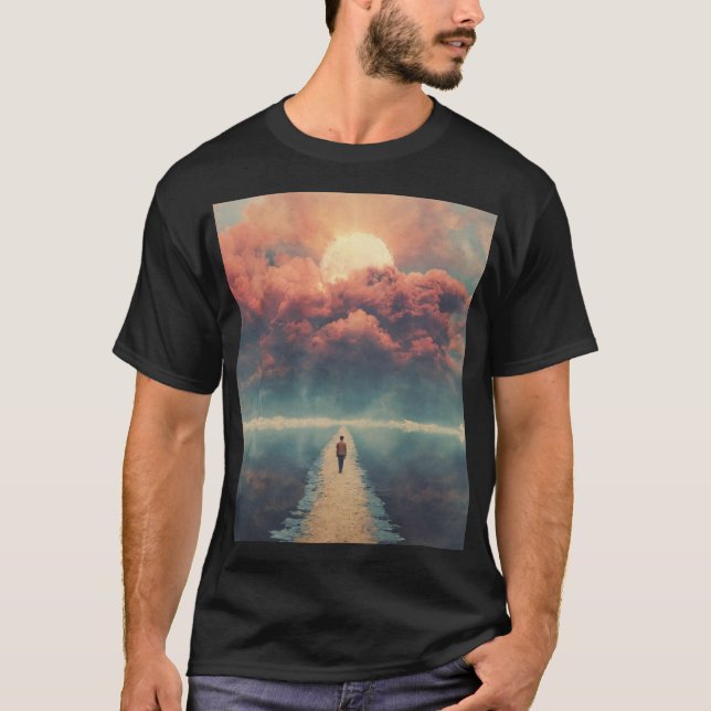 Camiseta A Viagem Celestial do Viajante Solitário (Frente)