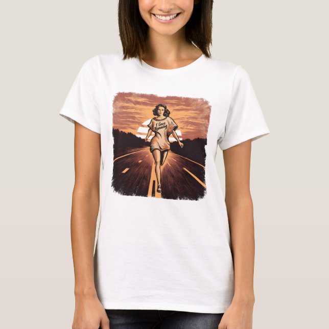 Camiseta A Viagem das Mulheres de Sprinting (Frente)