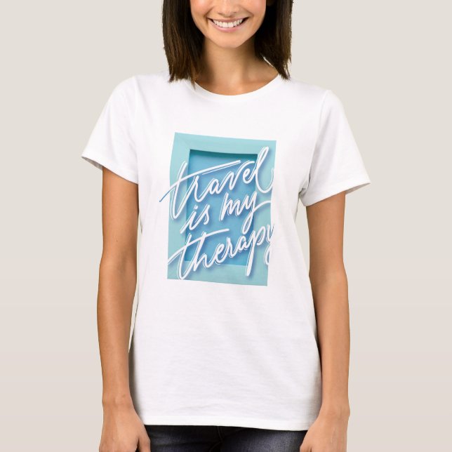 Camiseta A Viagem É Minha Terapia (Frente)