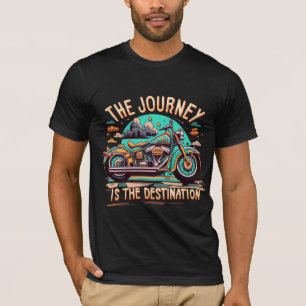 Camiseta A Viagem É O Destino: Moto Vintage