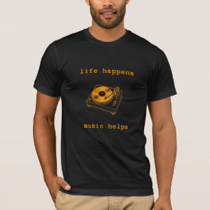 Camiseta A Vida Acontece a Música Ajuda Presente para Ama