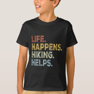 Camiseta A Vida Acontece Caminhar Ajuda Caminhante Divertid