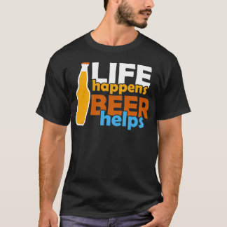 Camiseta A Vida Acontece Cerveja Ajuda