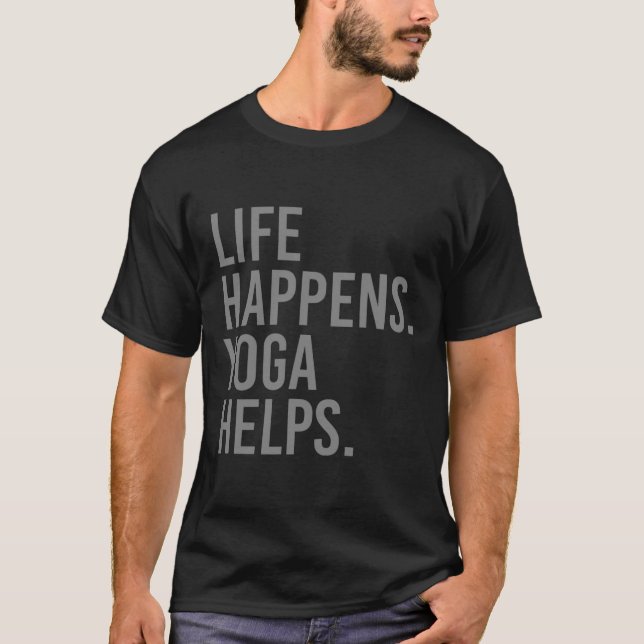 Camiseta A Vida Acontece Yoga Ajuda _15  (Frente)