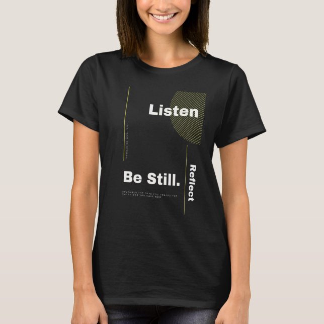 Camiseta A Vida Adolescente Ainda Escute Refletir Mensagem  (Frente)