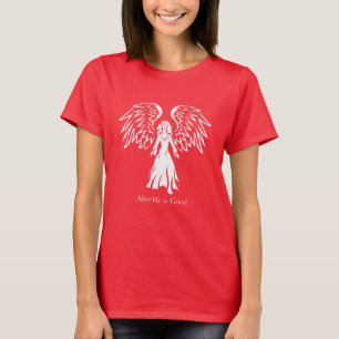 Camiseta A vida após a morte do anjo é bom design