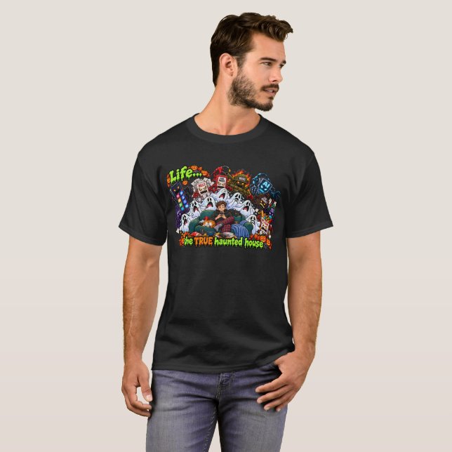 Camiseta A Vida Assombrada (Frente Completa)