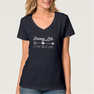 Camiseta A vida avó é o melhor gênio do Dia de as mães giro
