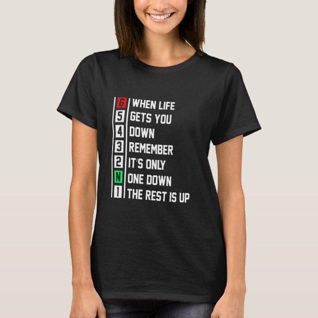 Camiseta A Vida Biker Quando A Vida Te Leva Para Baixo Urso (Frente)