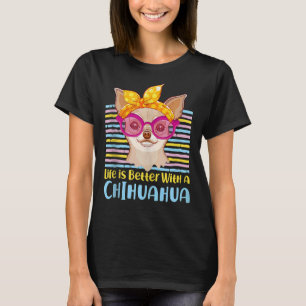 Camiseta A Vida Bonita É Melhor Com Os Proprietários De Chi