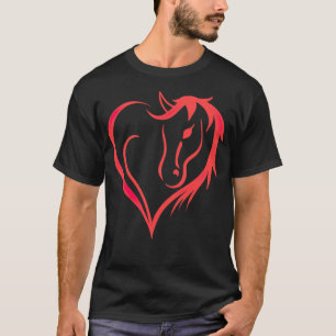 Camiseta A Vida Cardíaca É Melhor Com Cavalos Design