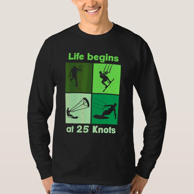 Camiseta A Vida Começa a 25 Nós Estilo de Vida Design Vinta (Frente)