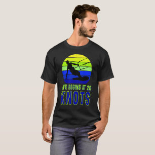 Camiseta A Vida Começa Com 20 Nó De T-Shirt