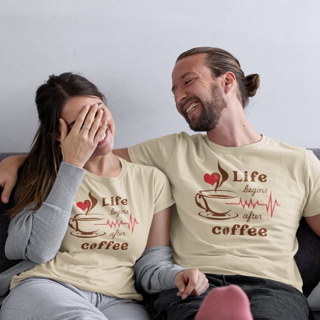 Camiseta A Vida Começa Depois do Café  (Criador carregado)