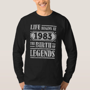 Camiseta A Vida Começa Em 1983 O Nascimento Da Legenda 38