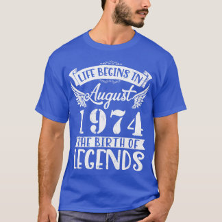 Camiseta A Vida Começa Em Agosto De 1974 O Nascimento Do Pa