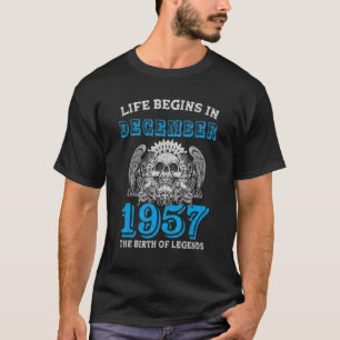 Camiseta A Vida Começa Em Dezembro De 1957 O Nascimento Da