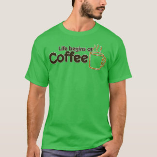 Camiseta A vida começa no café