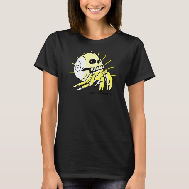 Camiseta A Vida Continua A Ir Para O Crânio (Frente)