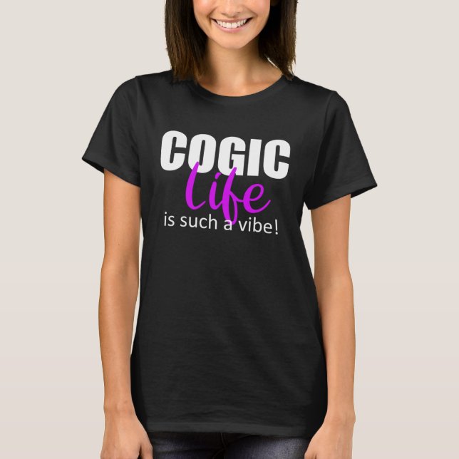 Camiseta A vida da COGIC é tão religiosa (Frente)
