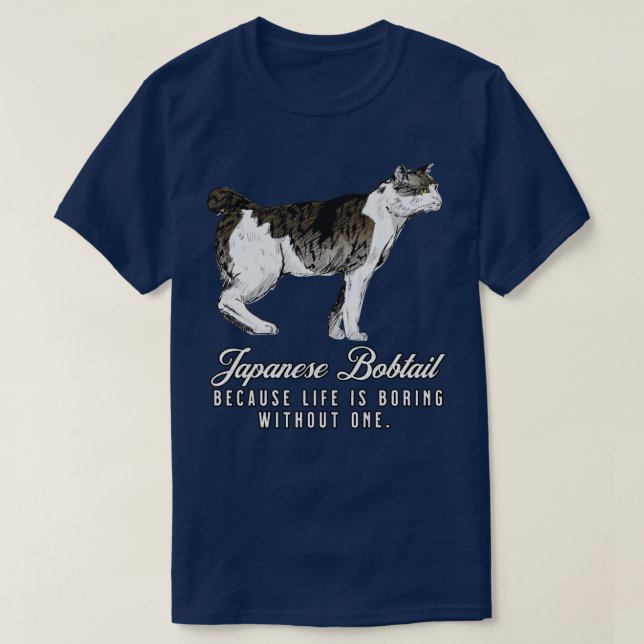 Camiseta A Vida Da Mãe De Bobtail Japonês É Chata Sem Um Gi (Frente do Design)