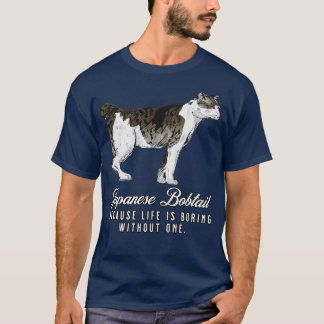 Camiseta A Vida Da Mãe De Bobtail Japonês É Chata Sem Um Gi