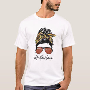 Camiseta A Vida Da Mãe De Futebol Com Leopardo E O Jogo De