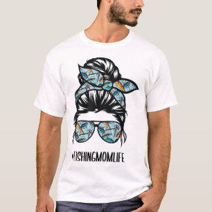 Camiseta A vida da mãe de pesca, Mama. Mãe, Engraçada, mãe.