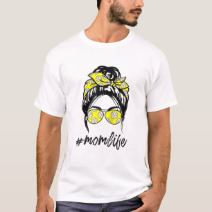 Camiseta A Vida Da Mãe De Softball Com Leopardo E A Maldita