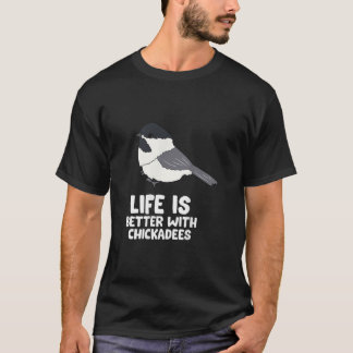 Camiseta A Vida das aves de frango é melhor com C preto