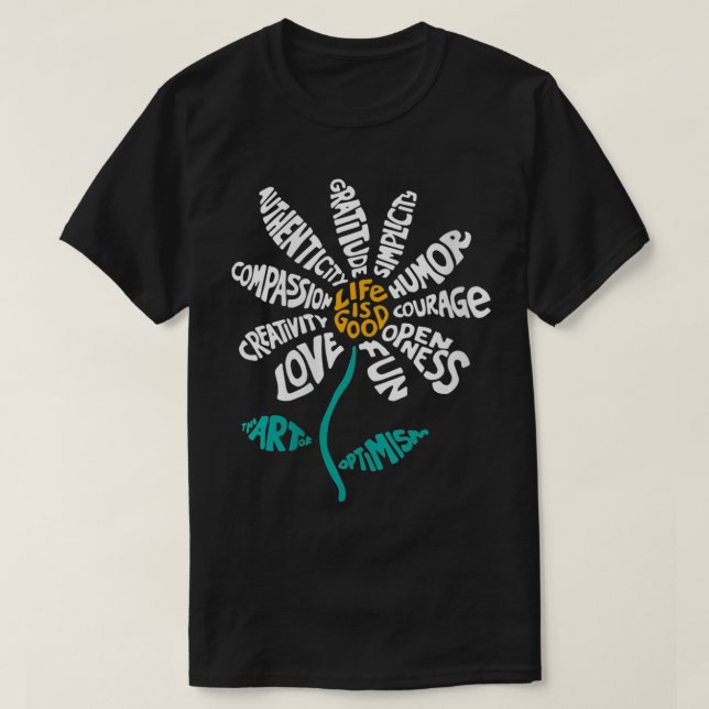 Camiseta A vida das mulheres é boa Daisy Flower VNeck (Frente do Design)