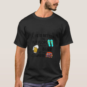 Camiseta A Vida Das Mulheres É Melhor Em Chinelos Com Cerve