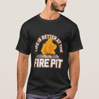 Camiseta A Vida De Campfire É Melhor Na Cam De Acampamento 