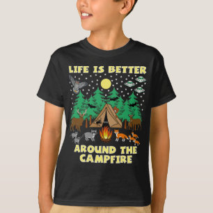 Camiseta A VIDA DE CAMPING É MELHOR E Engraçada Camping Com