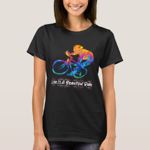 Camiseta A vida de ciclista é um belo HC de bicicleta de pa