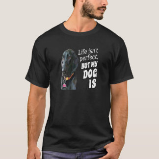 Camiseta A vida de dono de cachorro lab preto não é perfeit