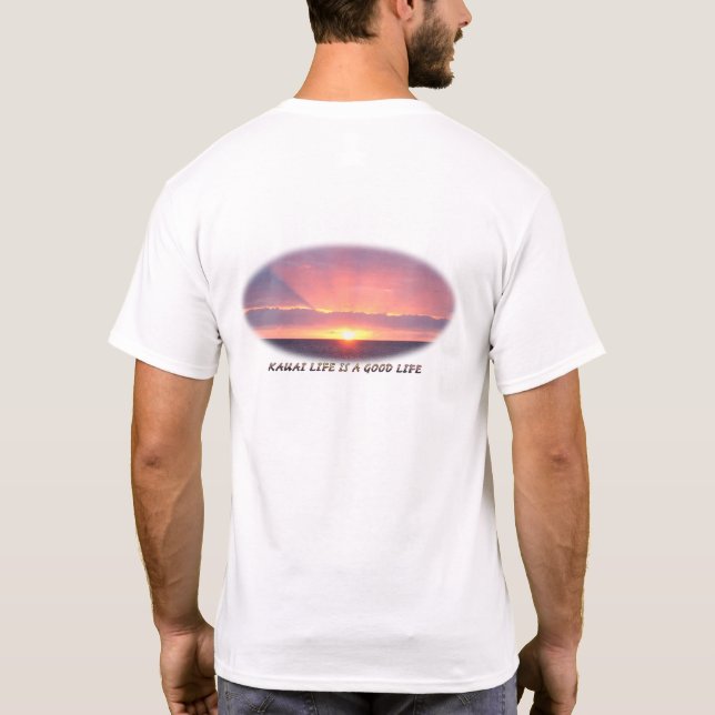 Camiseta A vida de Kauai é uma boa vida (Verso)
